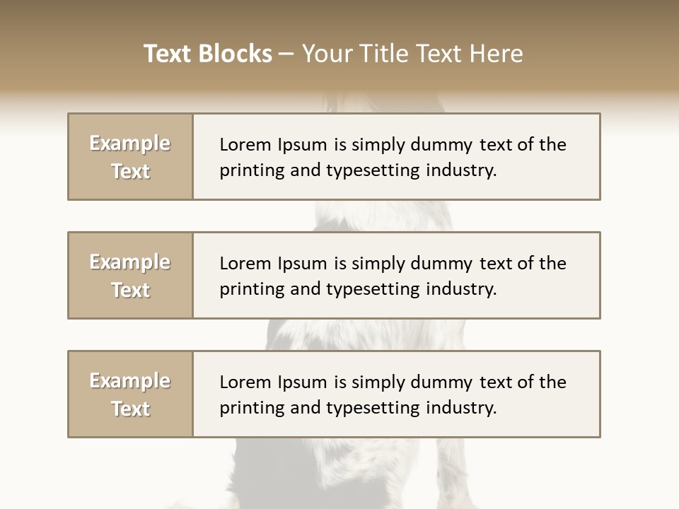 White Hunter Gundog PowerPoint Template