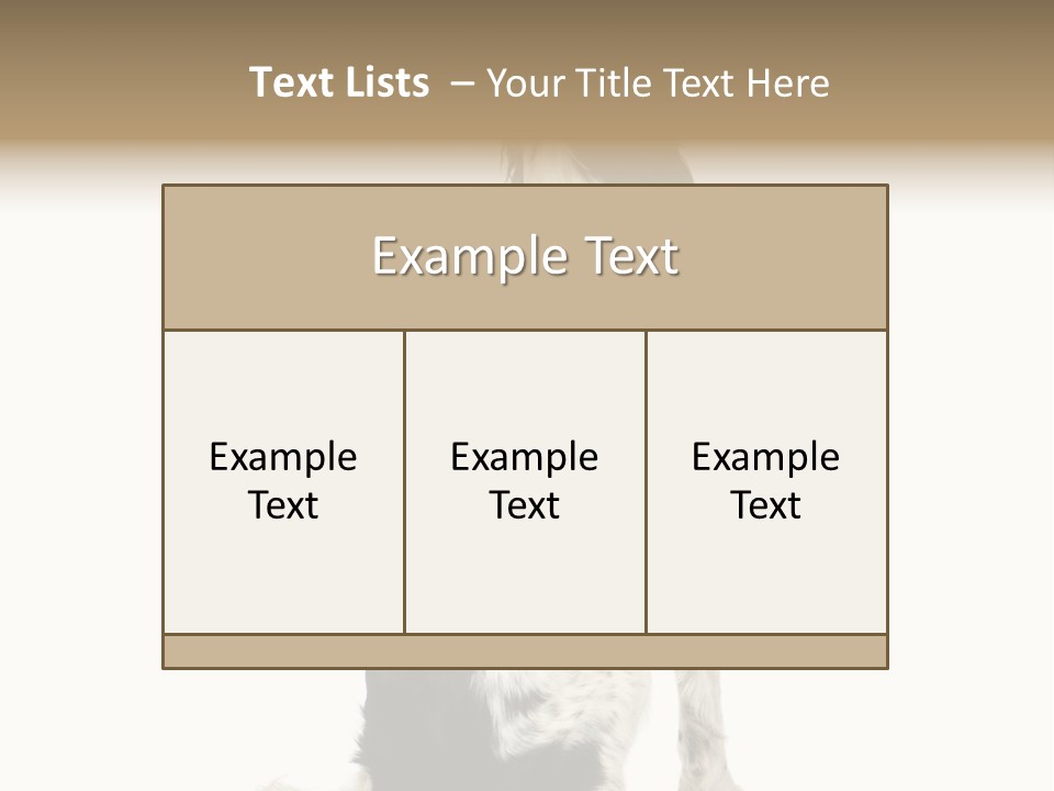 White Hunter Gundog PowerPoint Template