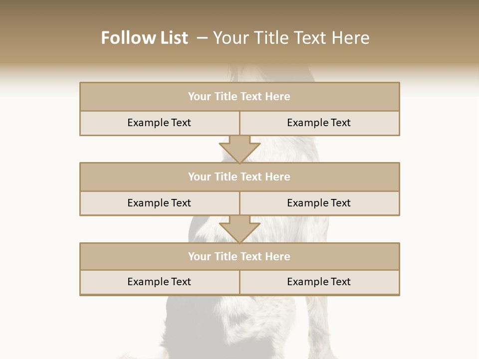 White Hunter Gundog PowerPoint Template