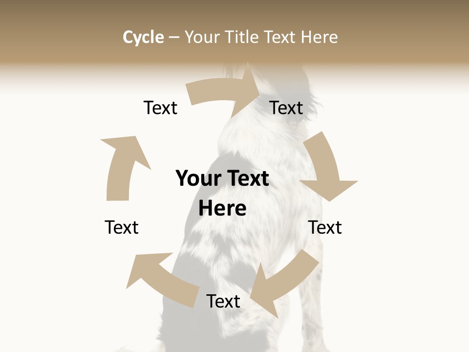 White Hunter Gundog PowerPoint Template