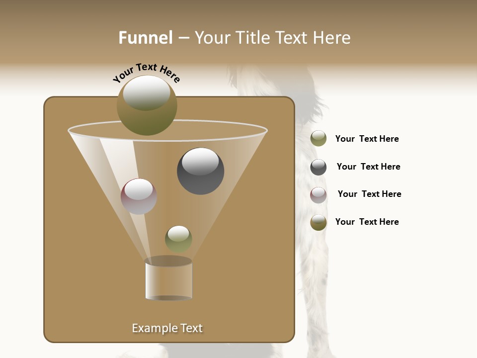 White Hunter Gundog PowerPoint Template