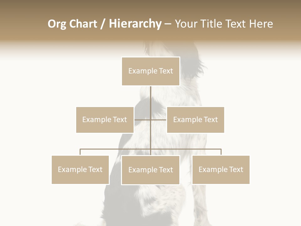 White Hunter Gundog PowerPoint Template