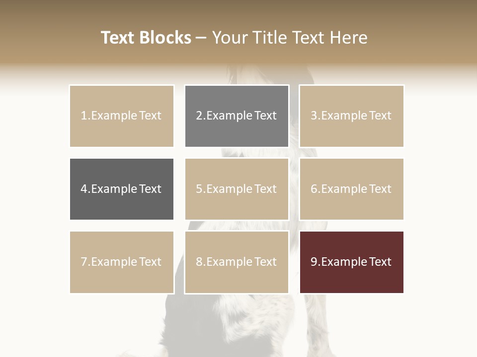 White Hunter Gundog PowerPoint Template