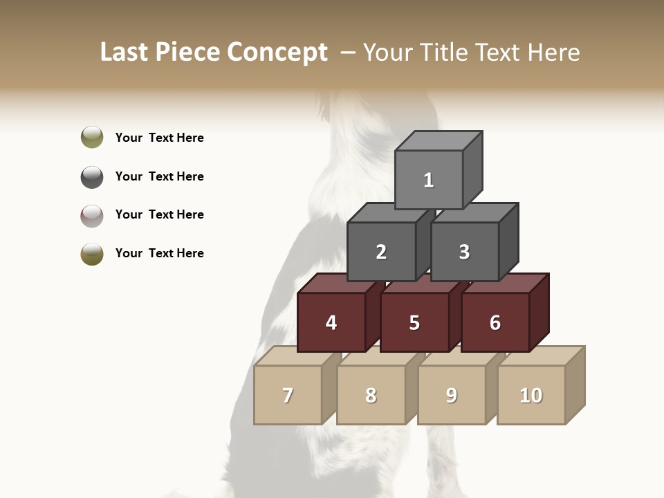 White Hunter Gundog PowerPoint Template