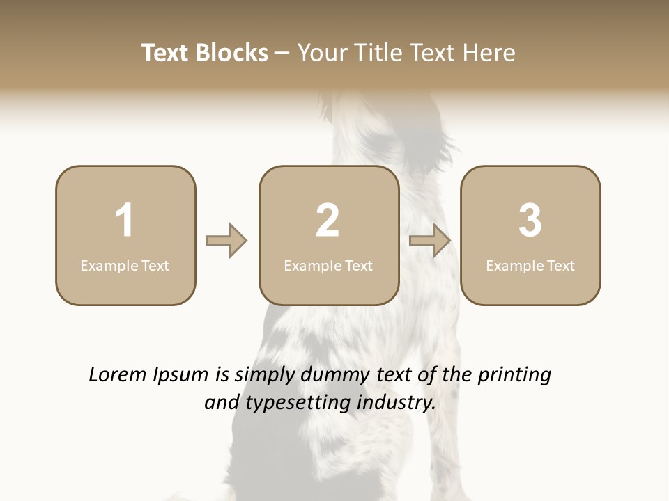 White Hunter Gundog PowerPoint Template