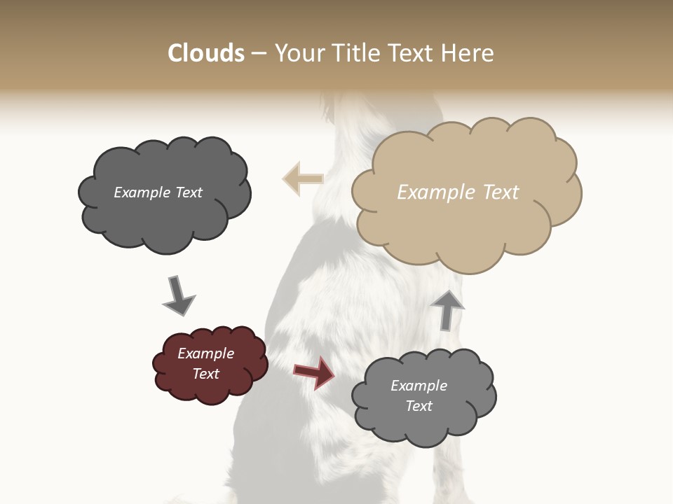 White Hunter Gundog PowerPoint Template