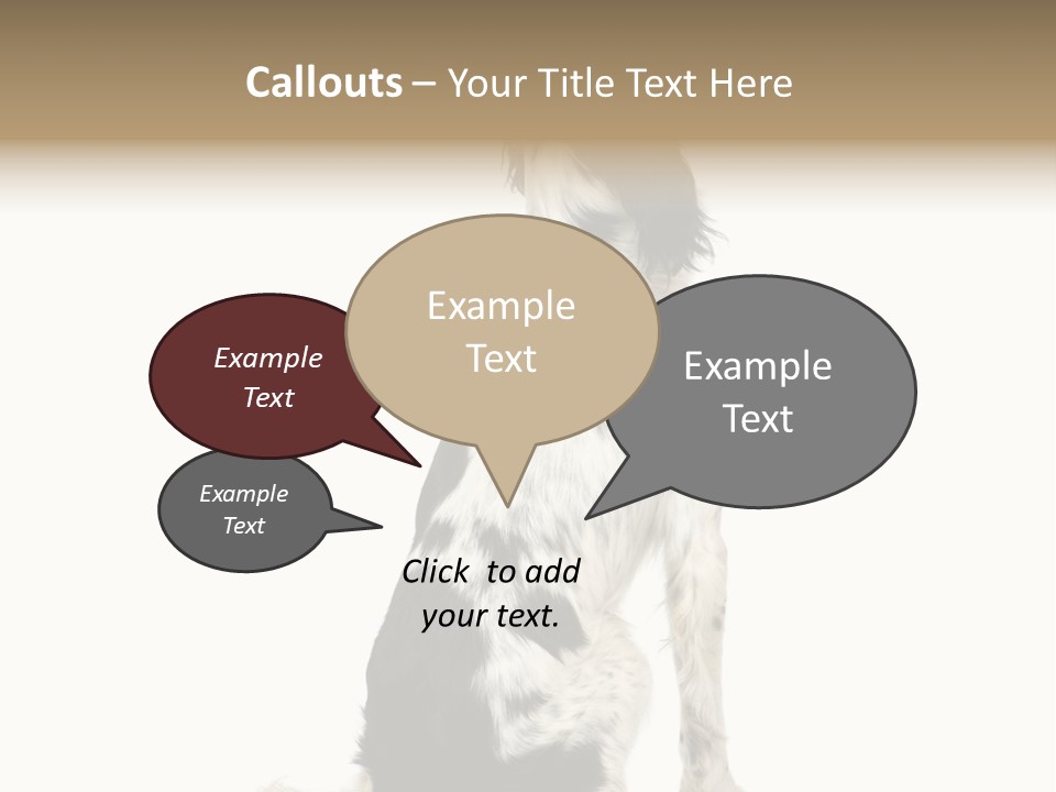 White Hunter Gundog PowerPoint Template