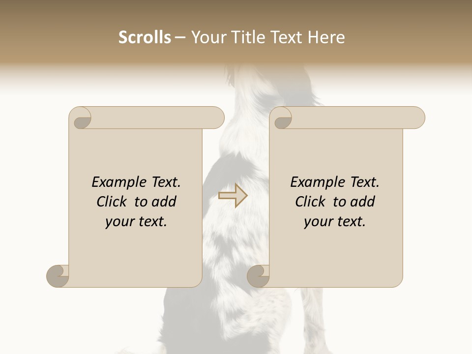 White Hunter Gundog PowerPoint Template