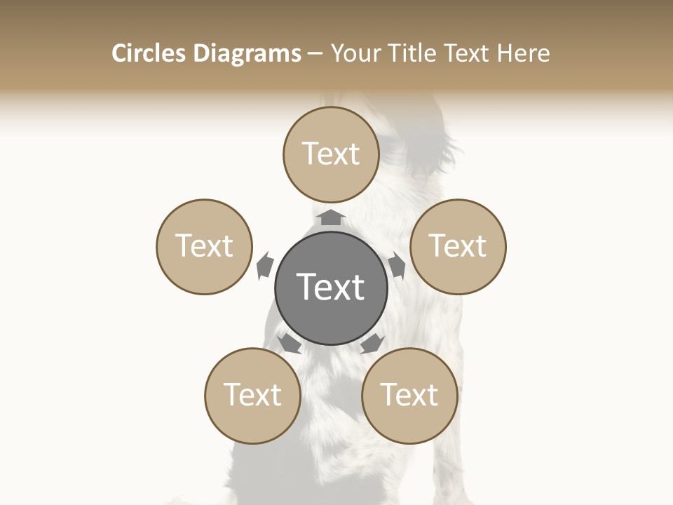 White Hunter Gundog PowerPoint Template