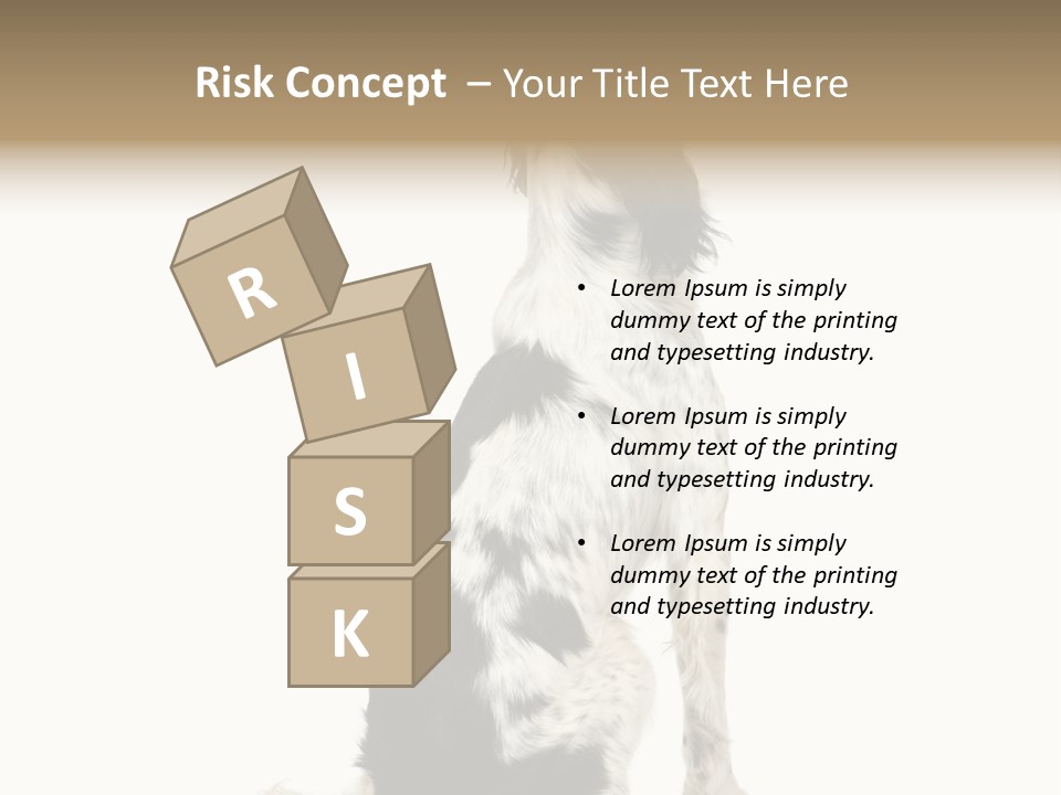 White Hunter Gundog PowerPoint Template