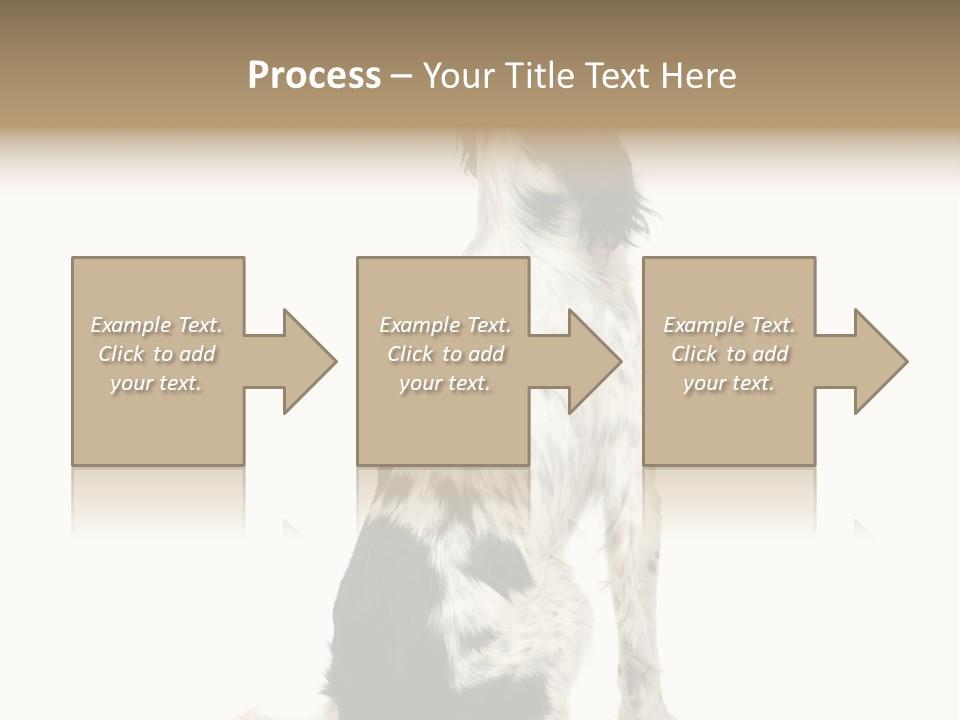 White Hunter Gundog PowerPoint Template
