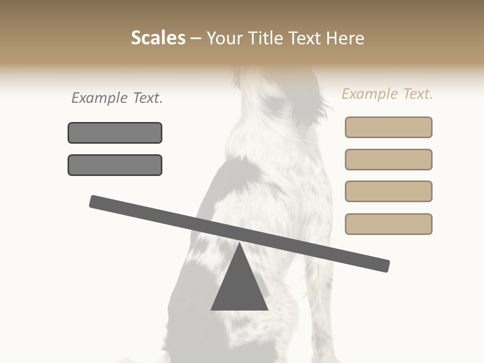 White Hunter Gundog PowerPoint Template