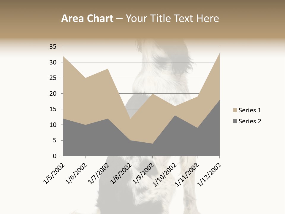 White Hunter Gundog PowerPoint Template