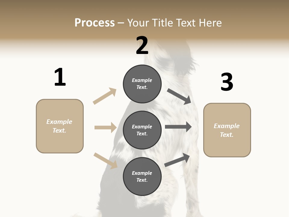 White Hunter Gundog PowerPoint Template