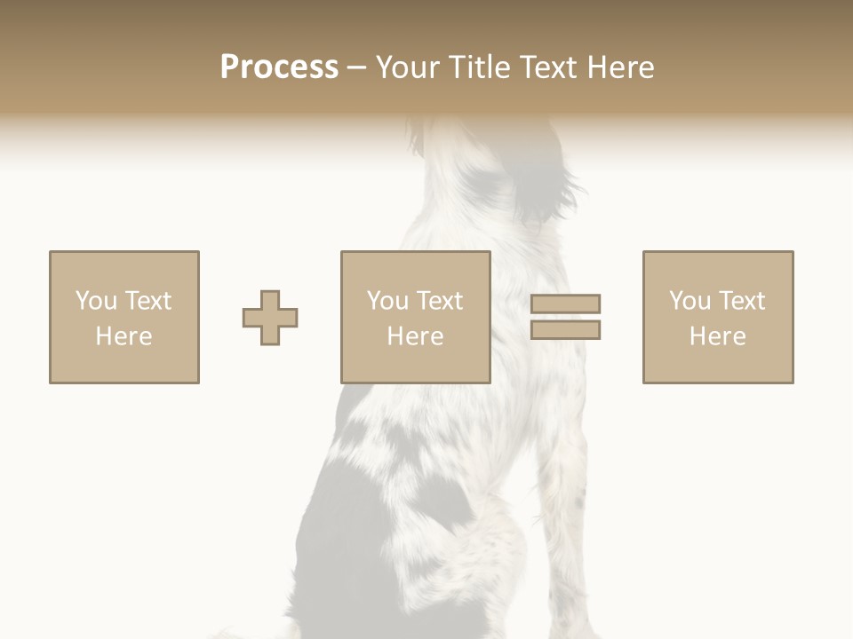 White Hunter Gundog PowerPoint Template