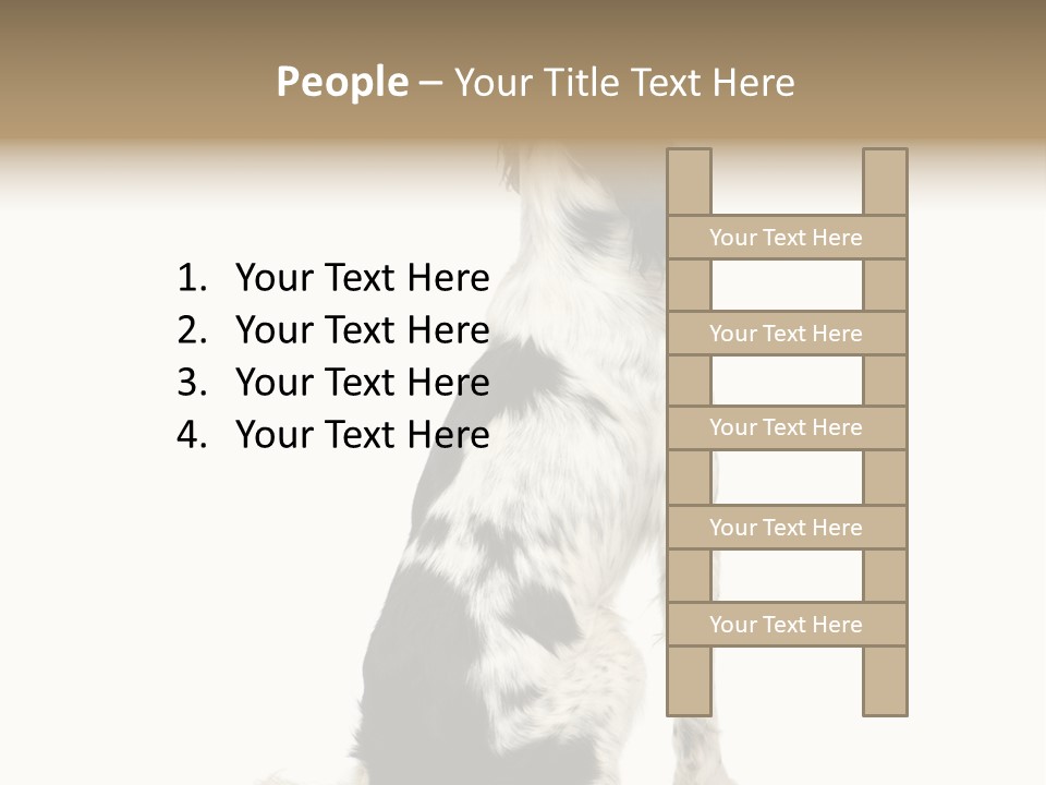 White Hunter Gundog PowerPoint Template