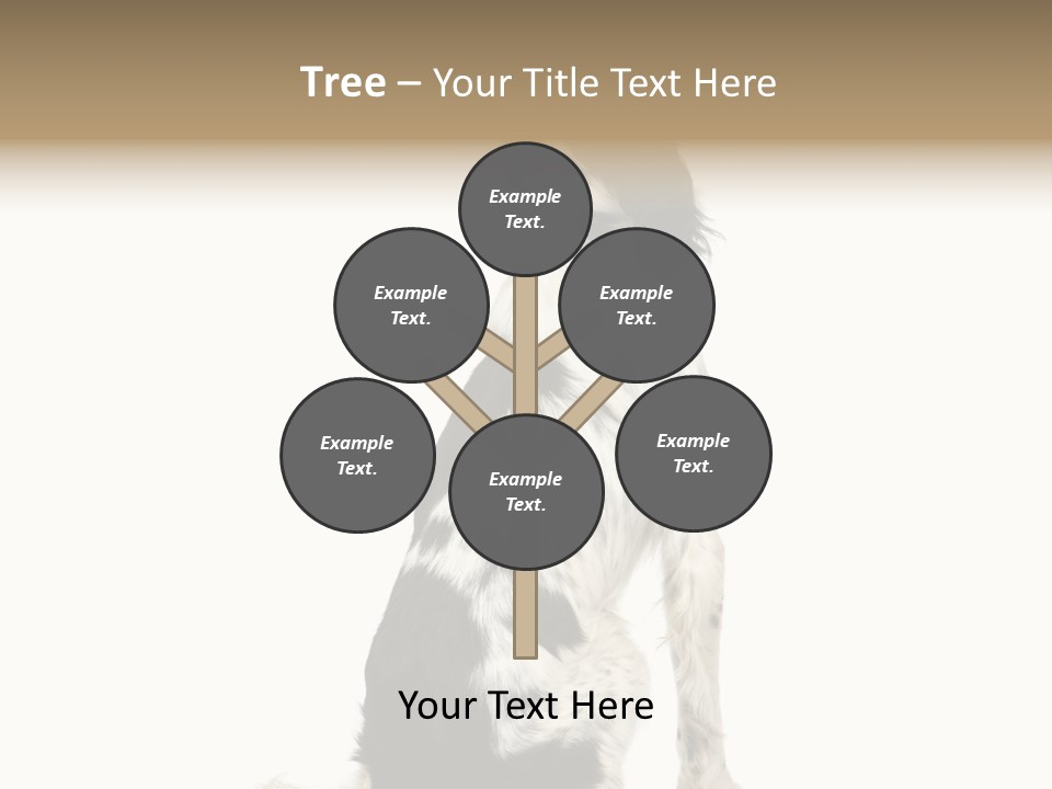 White Hunter Gundog PowerPoint Template