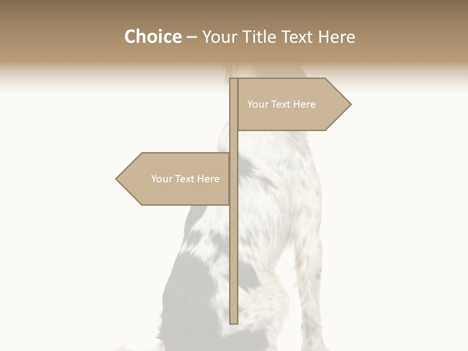 White Hunter Gundog PowerPoint Template