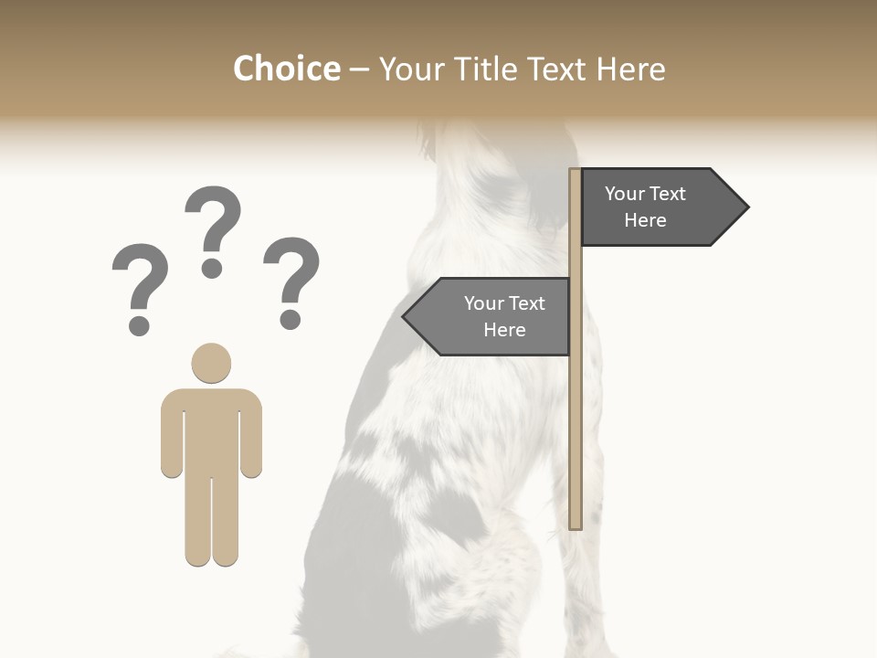White Hunter Gundog PowerPoint Template