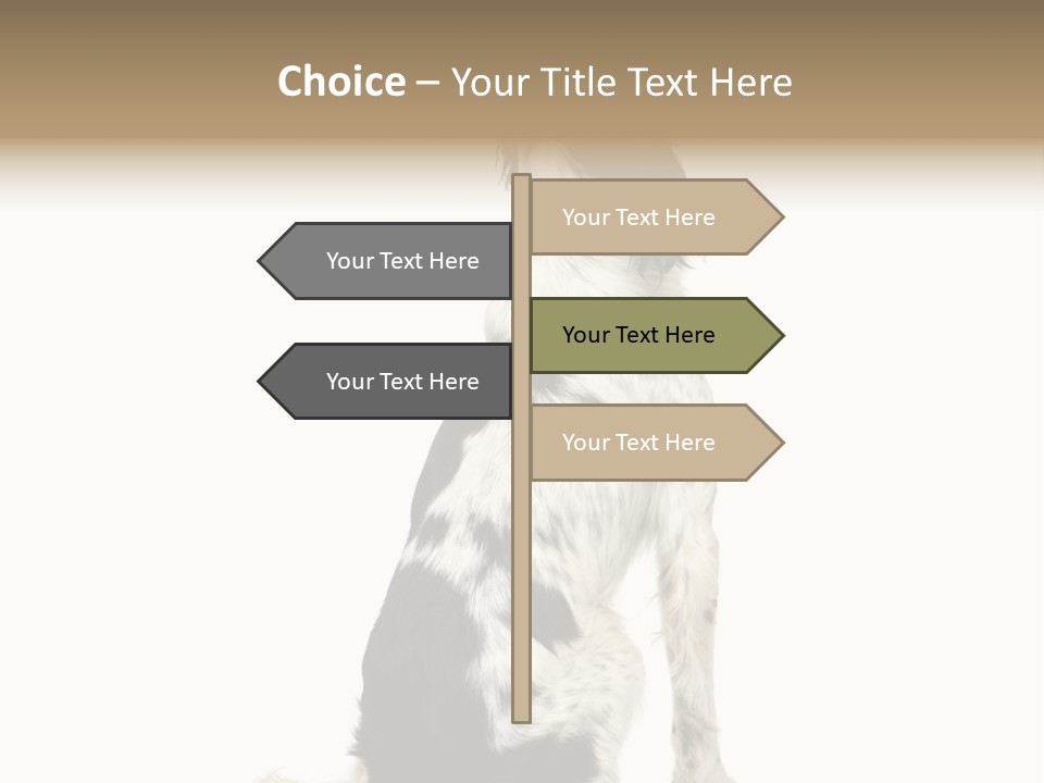 White Hunter Gundog PowerPoint Template