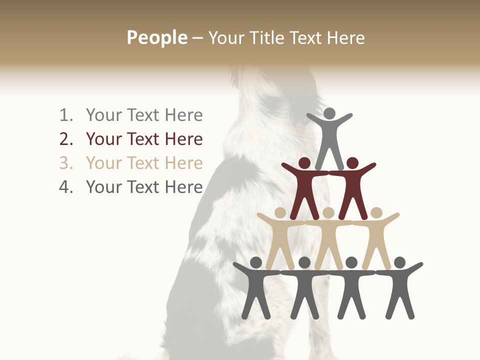 White Hunter Gundog PowerPoint Template