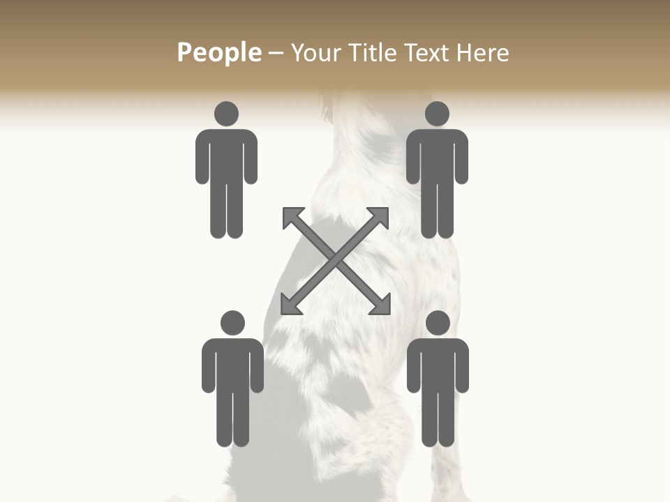 White Hunter Gundog PowerPoint Template