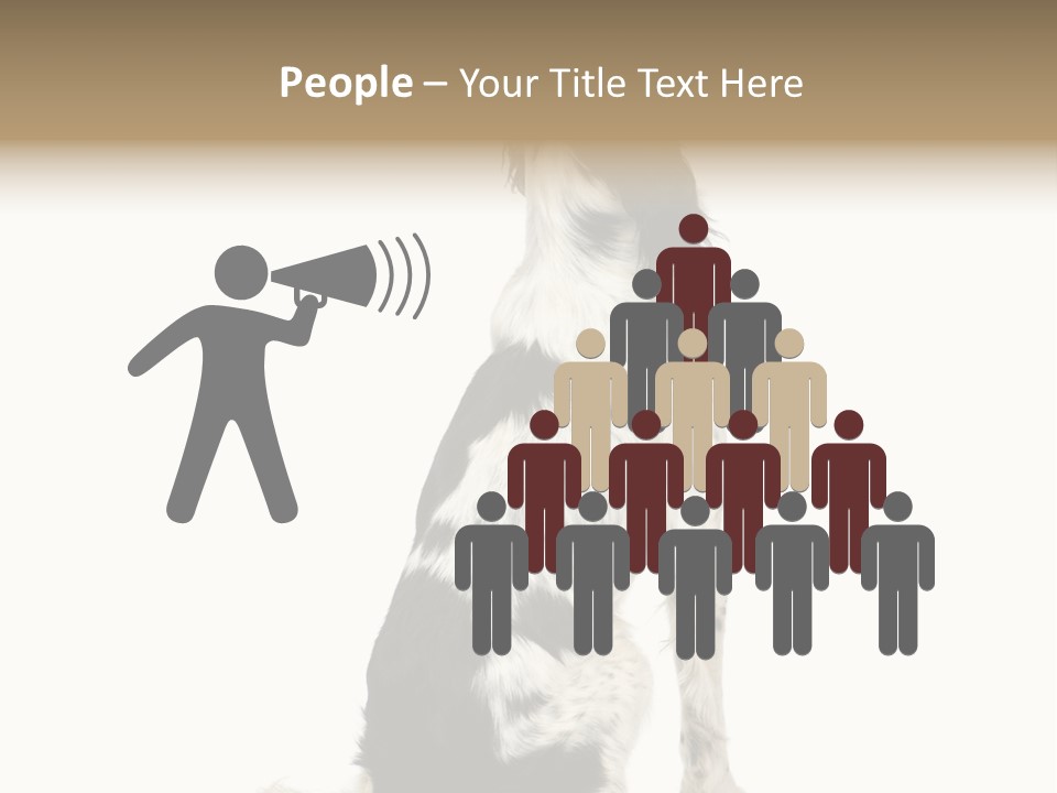 White Hunter Gundog PowerPoint Template