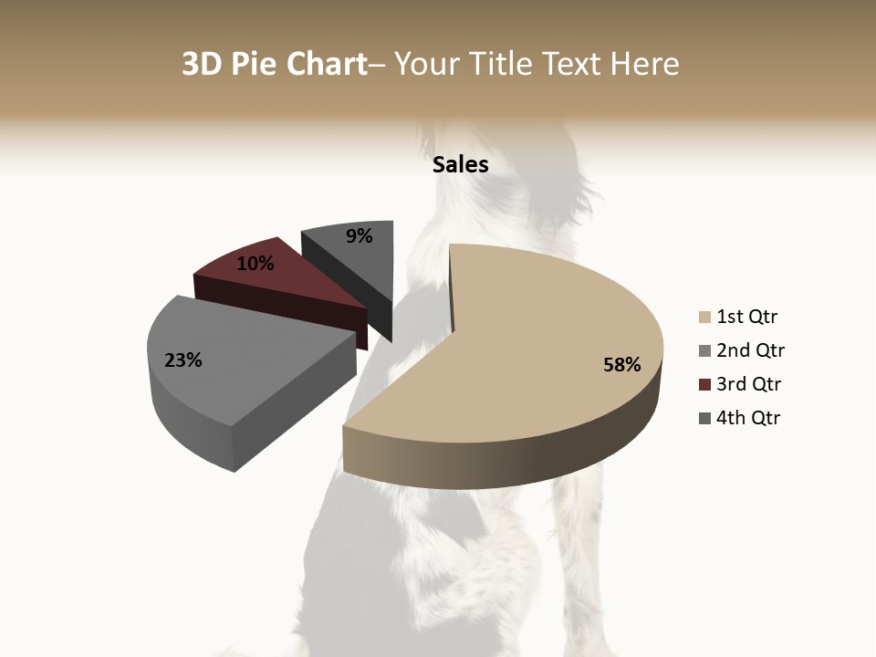 White Hunter Gundog PowerPoint Template