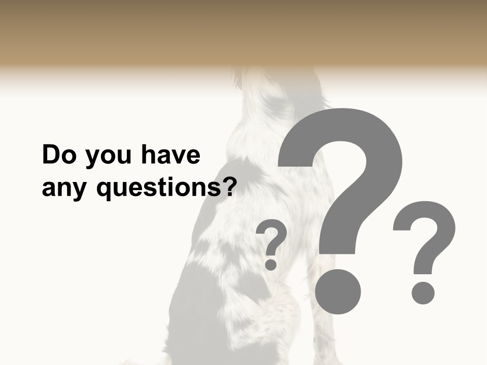 White Hunter Gundog PowerPoint Template