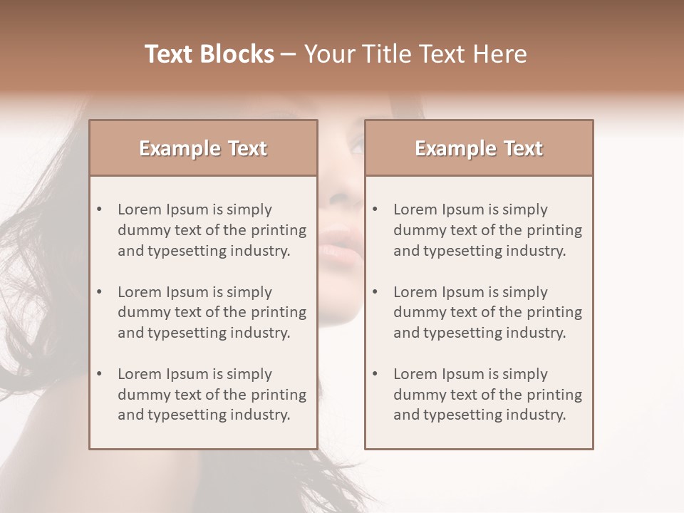 Glamour Temptation Haircare PowerPoint Template