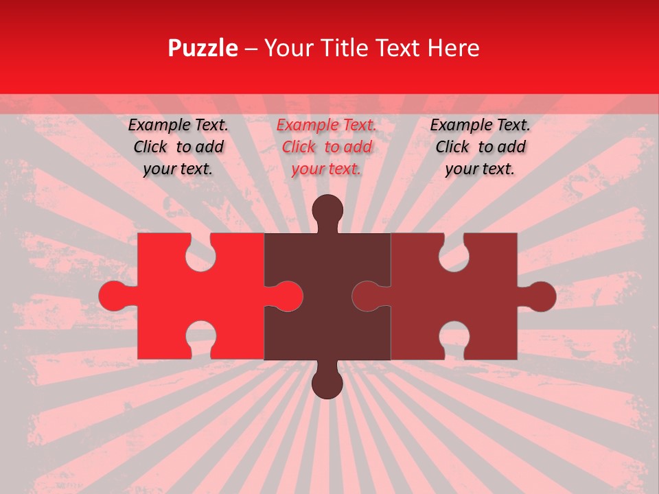 A Red And Black Background With A Black And White Sunburst PowerPoint Template