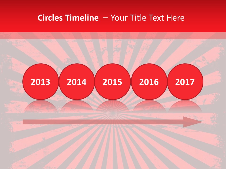 A Red And Black Background With A Black And White Sunburst PowerPoint Template