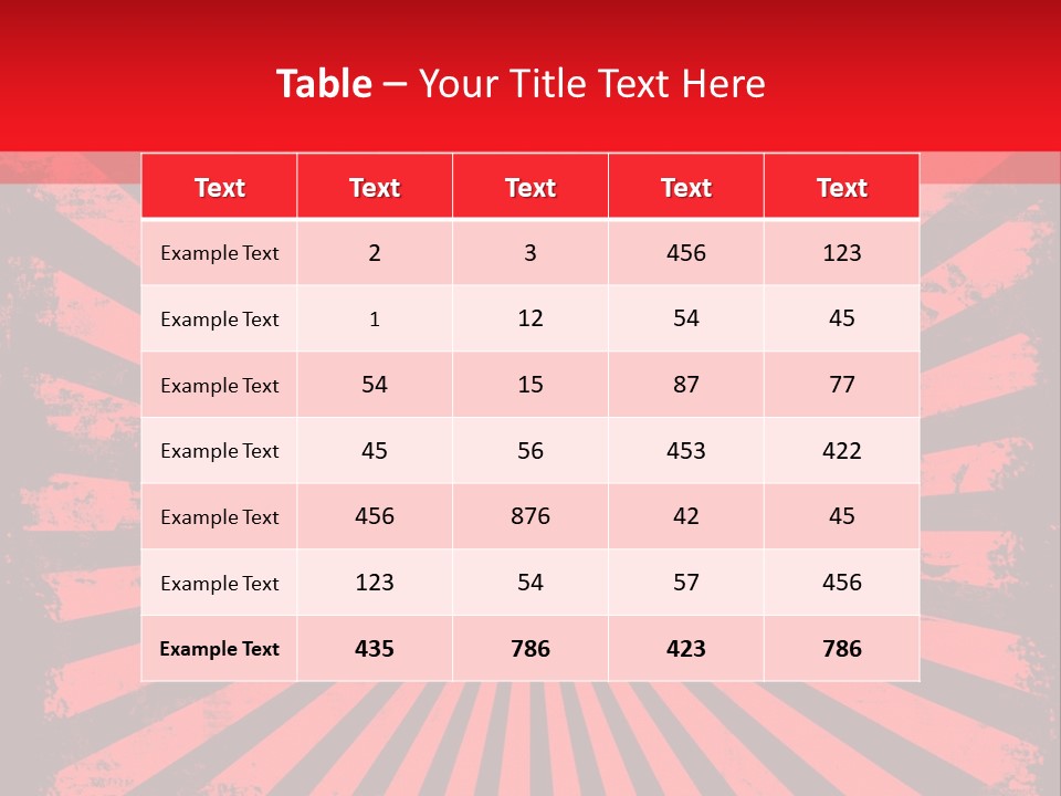 A Red And Black Background With A Black And White Sunburst PowerPoint Template