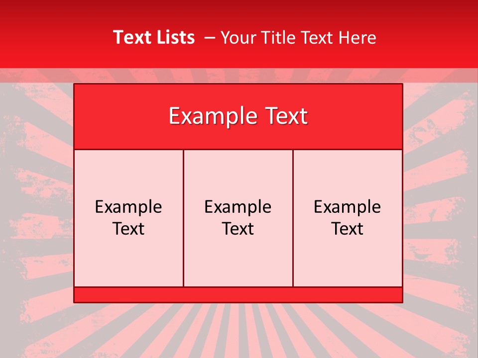A Red And Black Background With A Black And White Sunburst PowerPoint Template