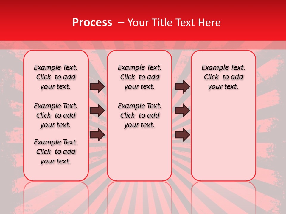 A Red And Black Background With A Black And White Sunburst PowerPoint Template