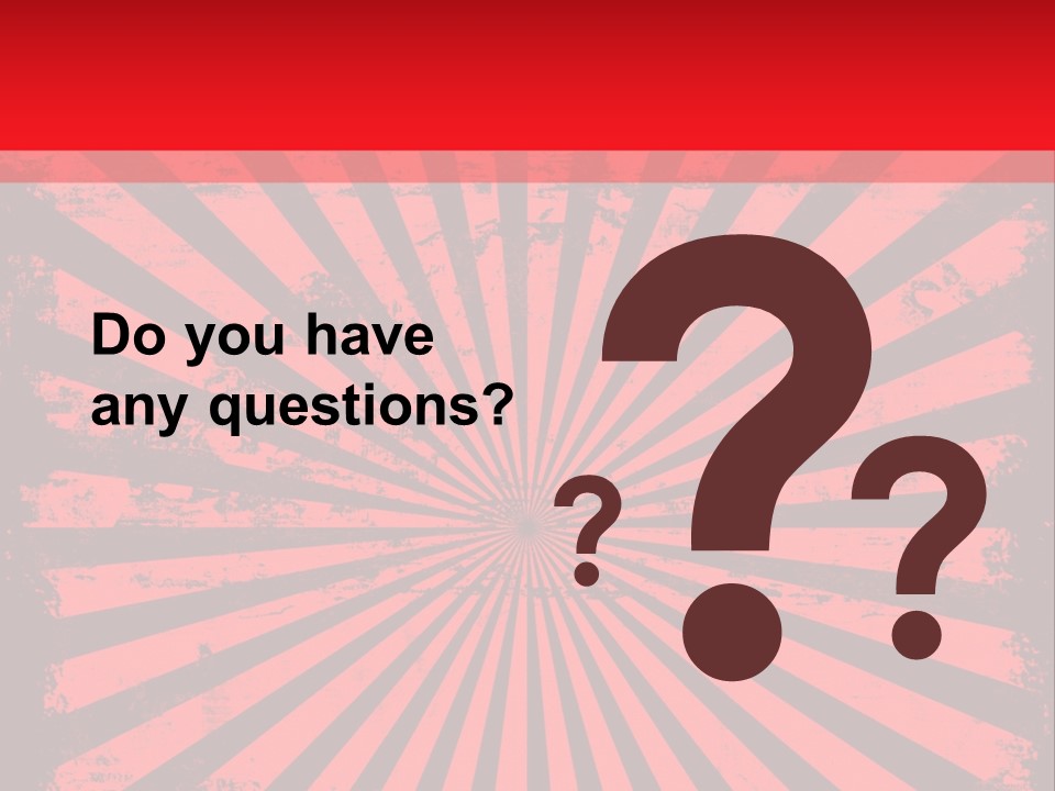 A Red And Black Background With A Black And White Sunburst PowerPoint Template