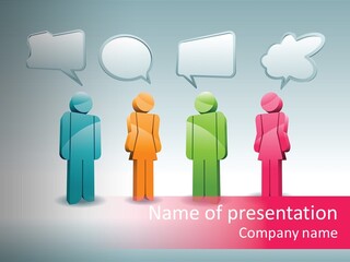 Colorful Speech Conversation PowerPoint Template