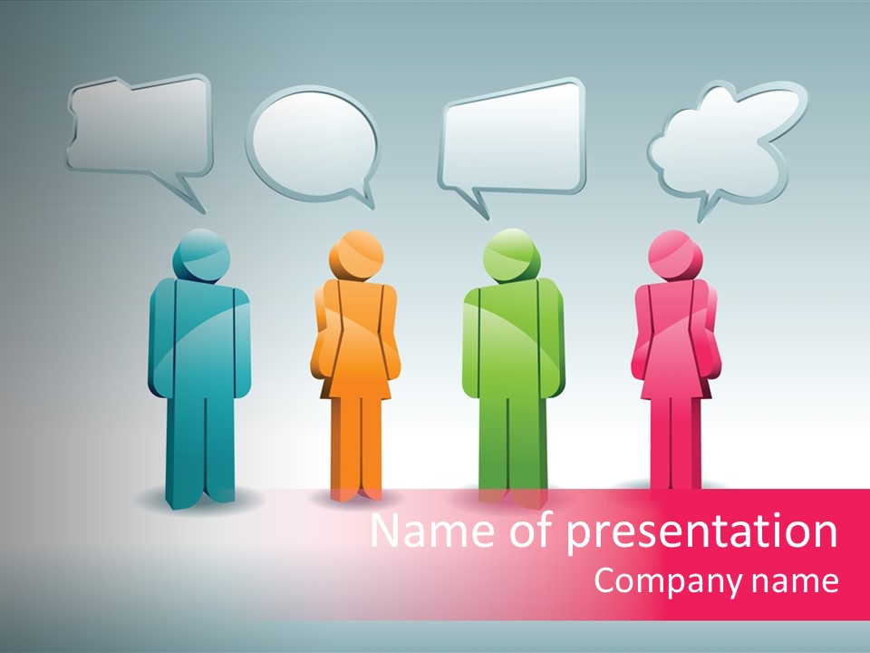 Colorful Speech Conversation PowerPoint Template