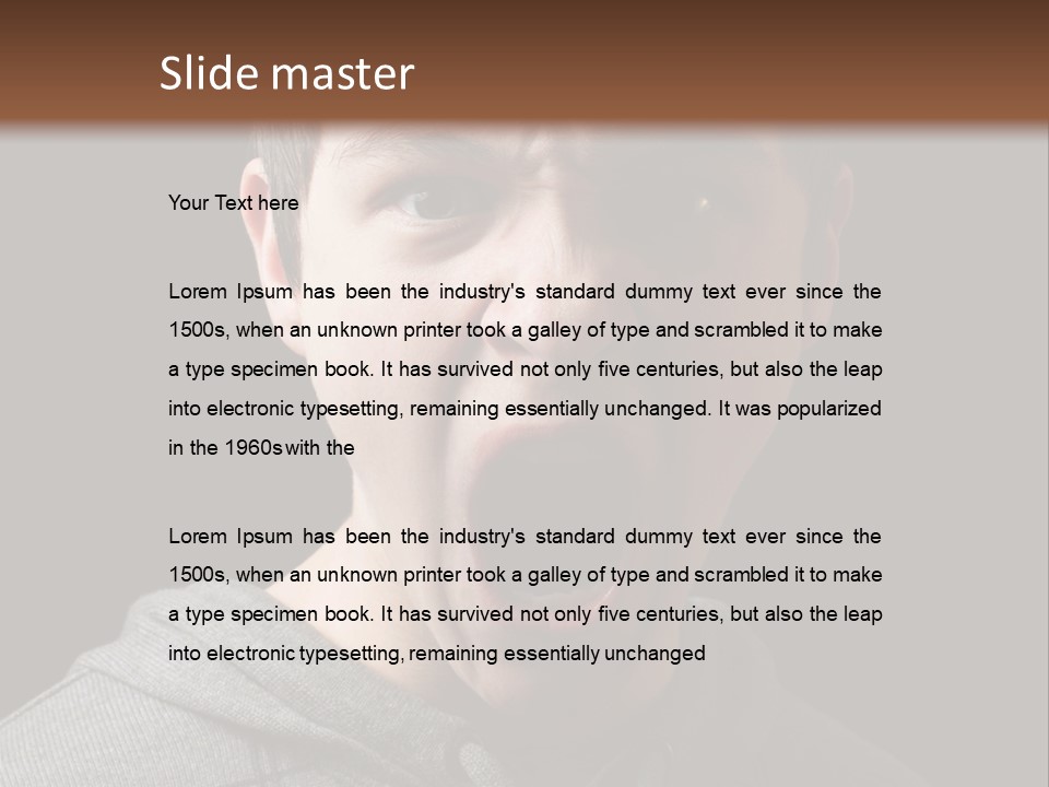 Hand Strength Scream PowerPoint Template