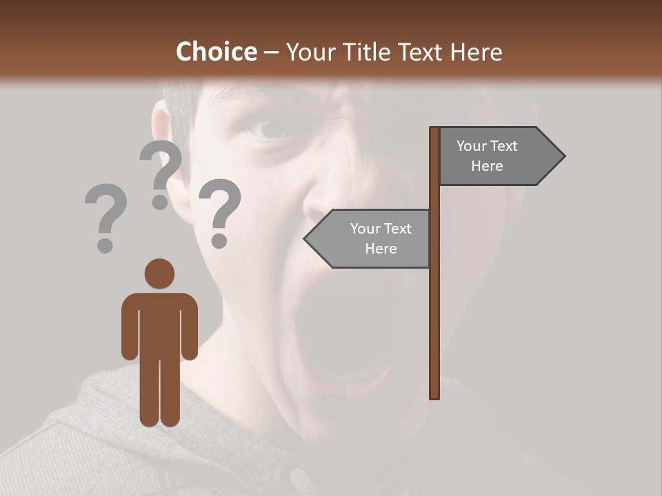 Hand Strength Scream PowerPoint Template
