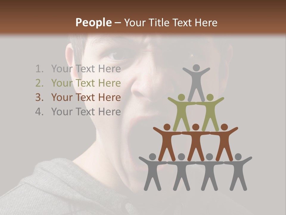 Hand Strength Scream PowerPoint Template