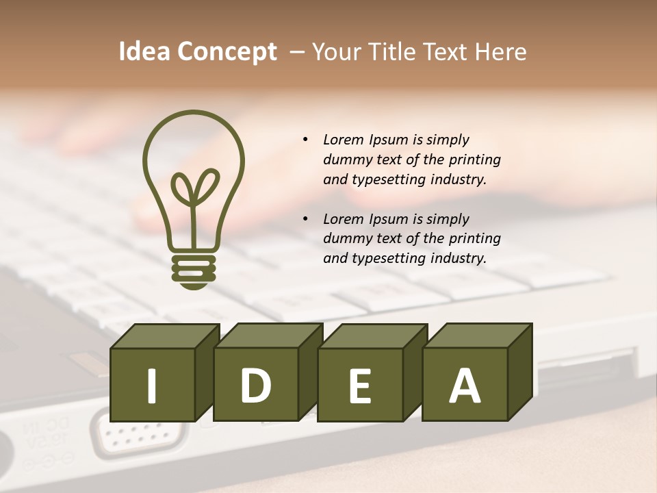 Communication Technology Person PowerPoint Template