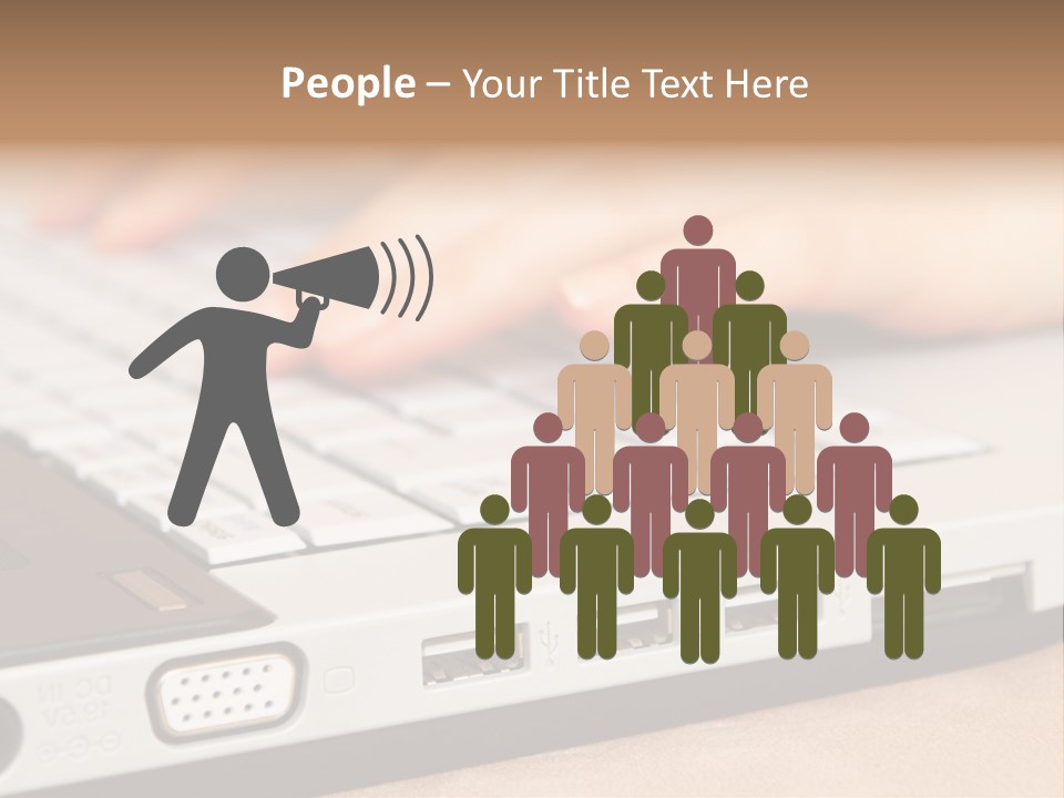 Communication Technology Person PowerPoint Template