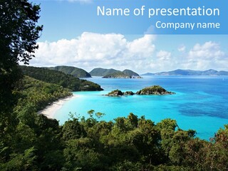 Snorkel Aqua Sunny PowerPoint Template