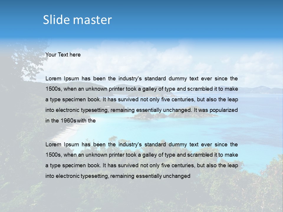 Snorkel Aqua Sunny PowerPoint Template