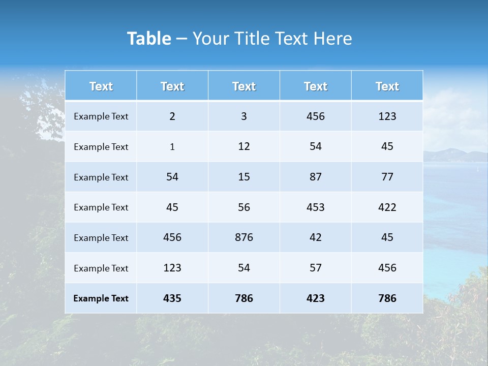 Snorkel Aqua Sunny PowerPoint Template