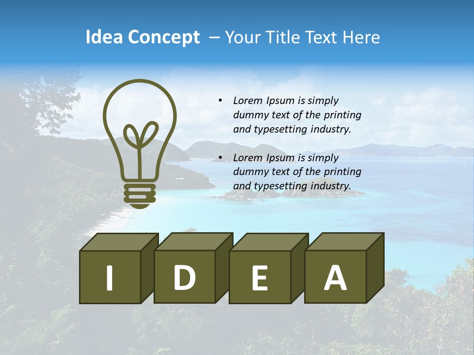 Snorkel Aqua Sunny PowerPoint Template