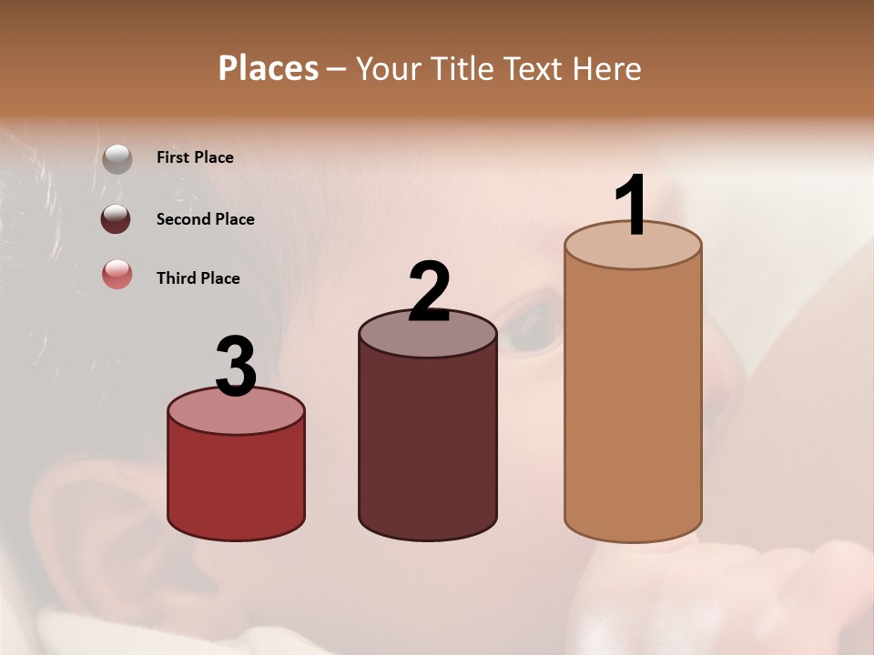 A Baby Is Holding His Hand Up To His Mouth PowerPoint Template