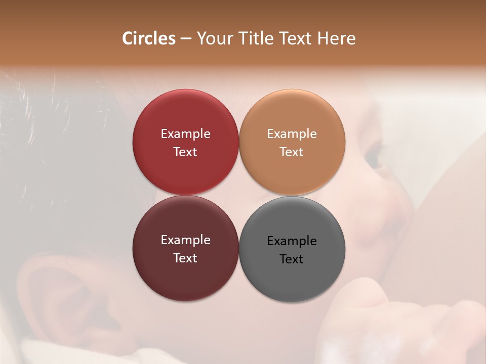 A Baby Is Holding His Hand Up To His Mouth PowerPoint Template