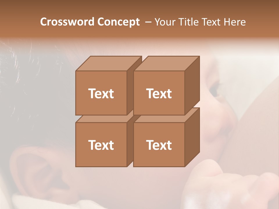 A Baby Is Holding His Hand Up To His Mouth PowerPoint Template
